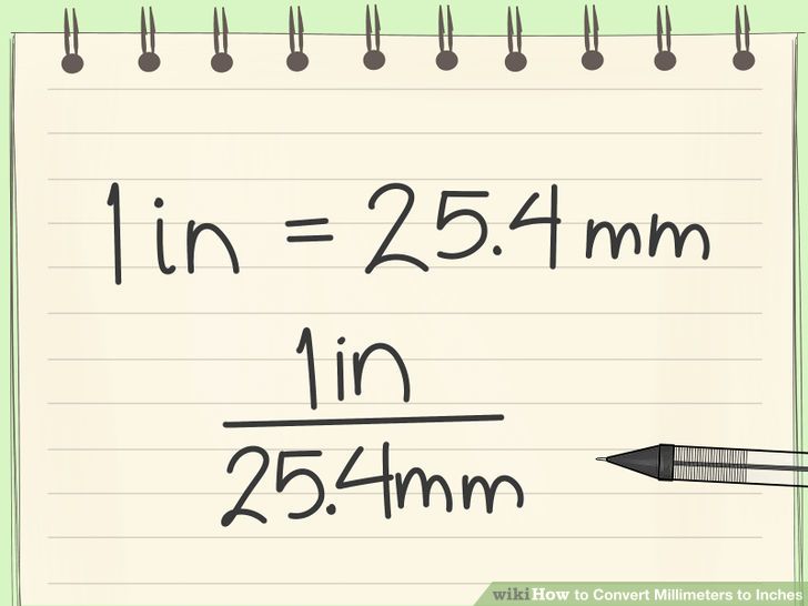 http://www.wikihow.com/Convert-Millimeters-to-Inches