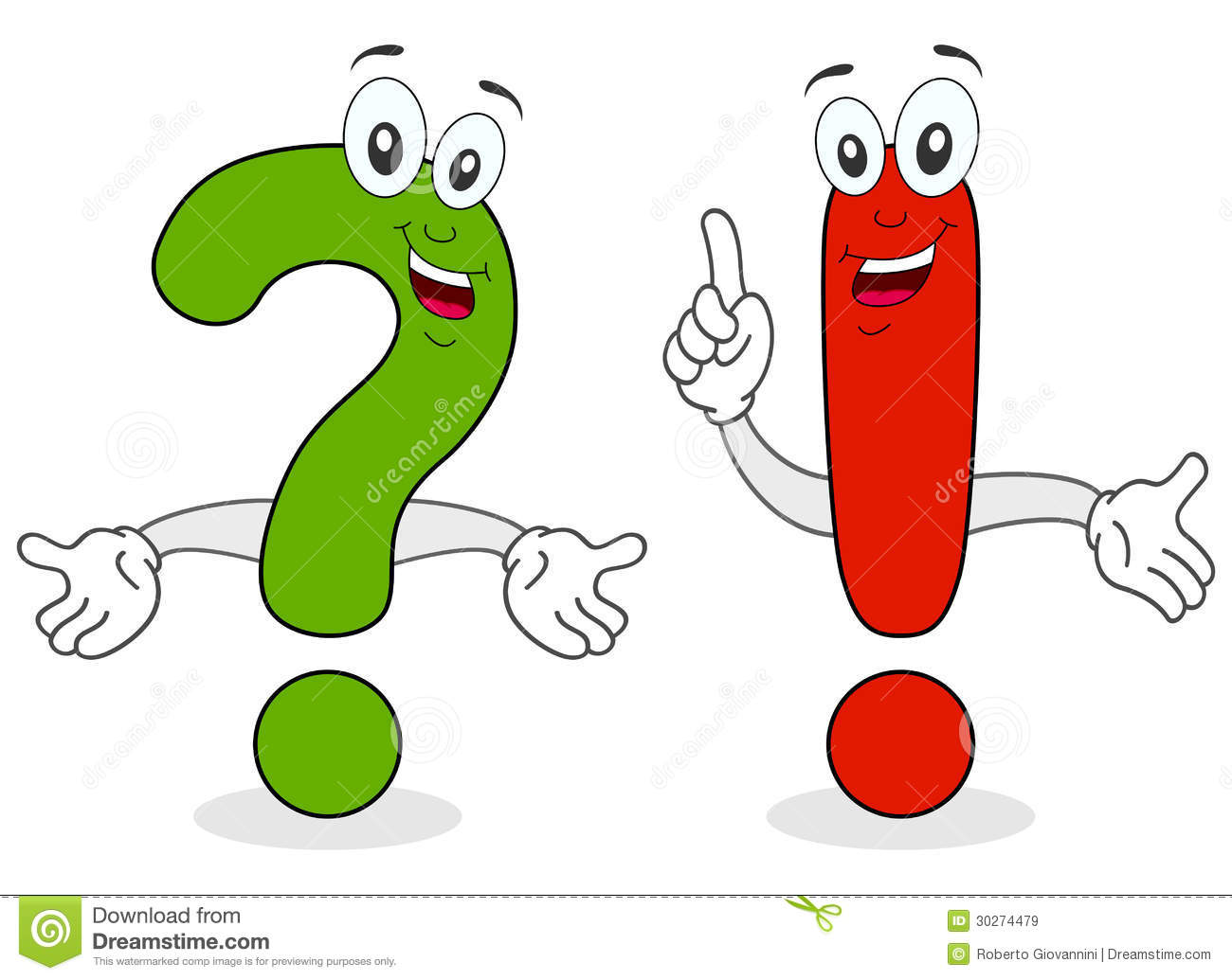 https://www.dreamstime.com/royalty-free-stock-images-two-cartoon-character-smiling-green-question-mark-red-exclamation-point-image30274479
