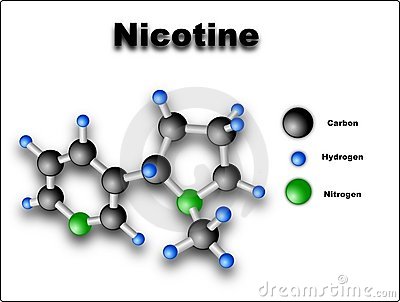 http://www.dreamstime.com/royalty-free-stock-photography-molecule-nicotine-image14804357