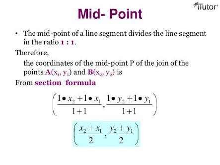 midpoint formula in coordinate geometry