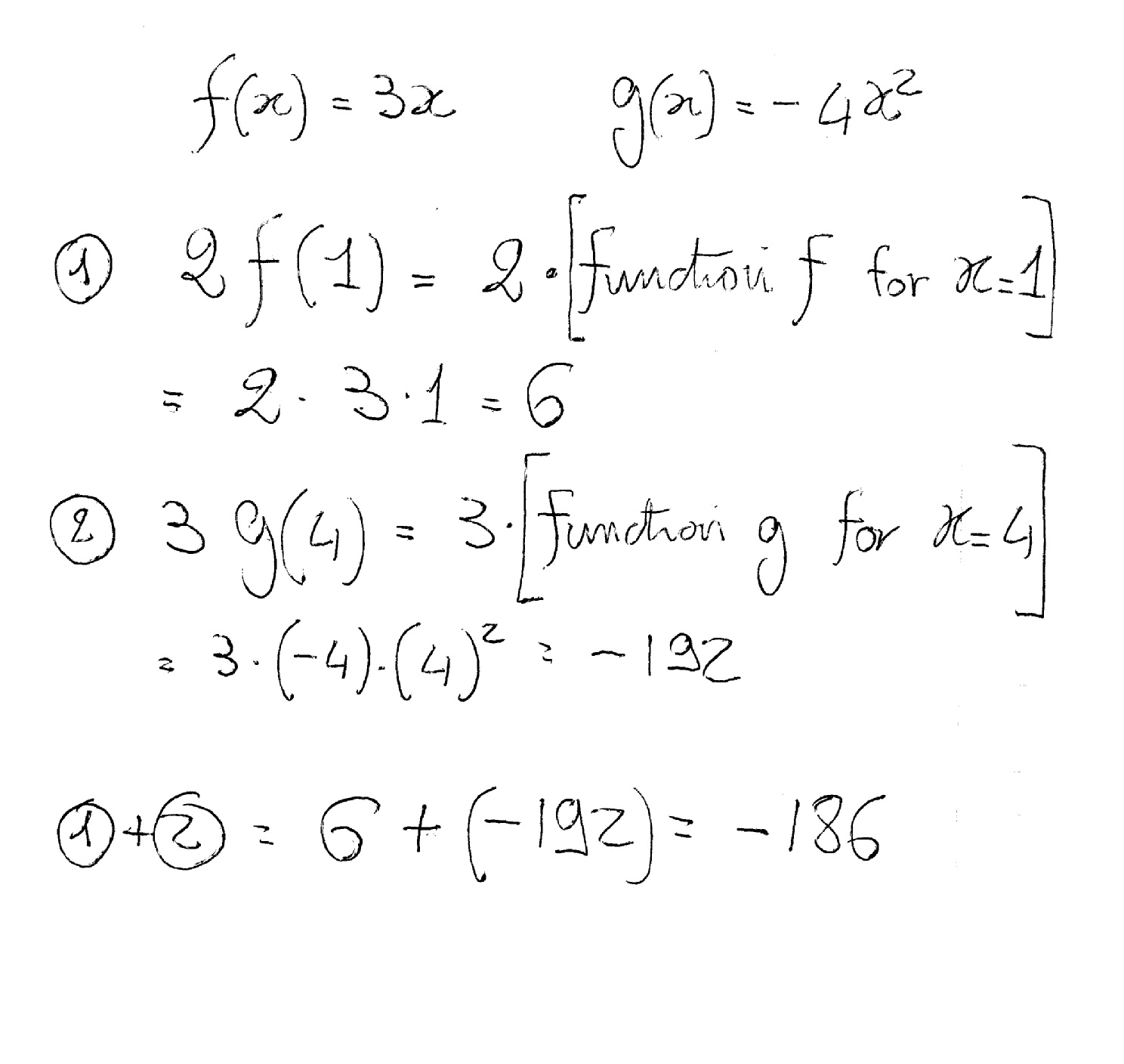 How Do Find The Value Of 2f 1 3g 4 If F X 3x And G X 4x 2 Socratic