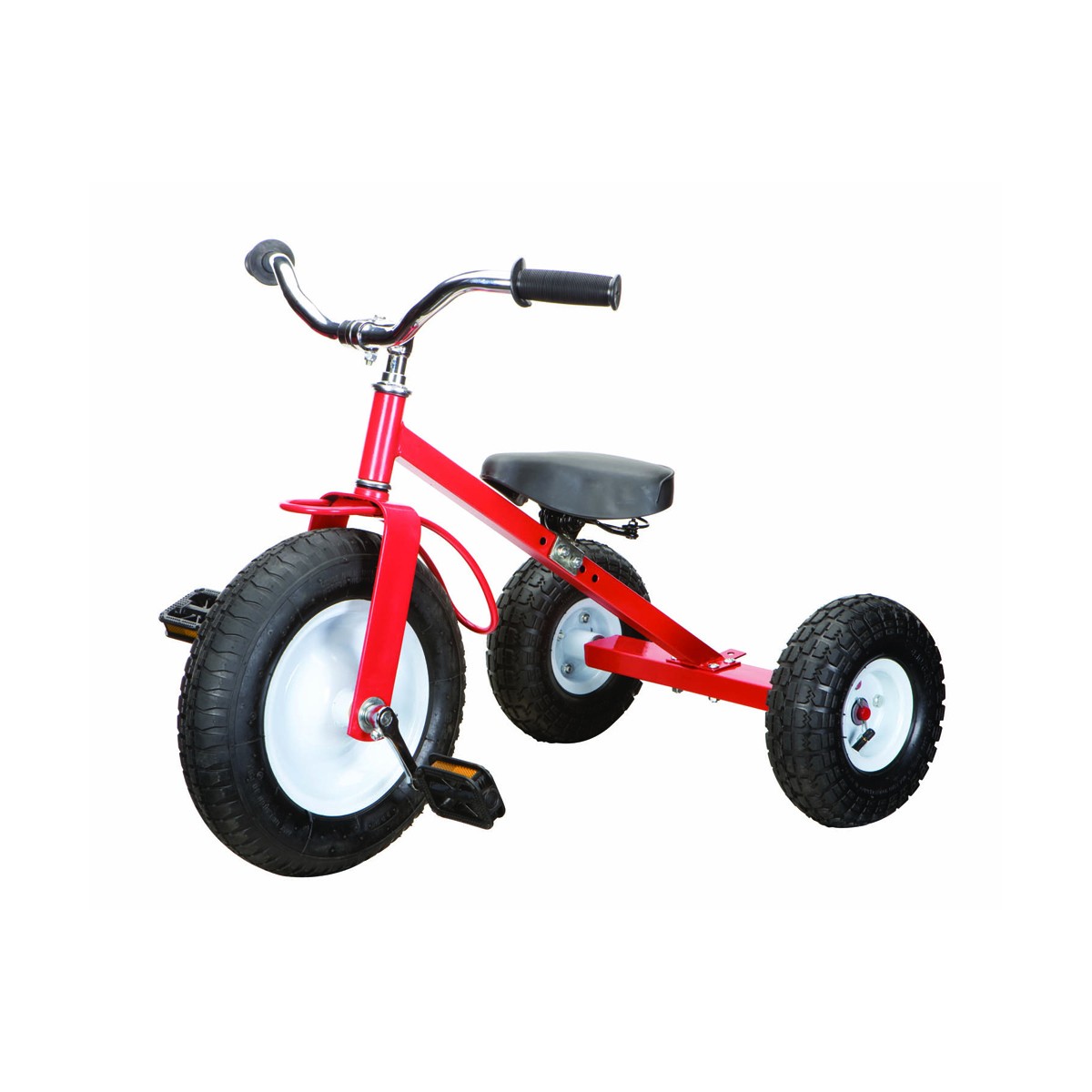 Tiny Tike has decided to make 288 tricycles each day. How many tricycle  seats, wheels, and pedals are needed?