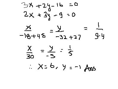 How Do You Solve The System Of Equations 3x 2y 16 And 2x 3y 9 Socratic