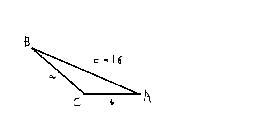 A Triangle Has Sides A B And C The Angle Between Sides A And B Is 3pi4 If Side C Has A 4021