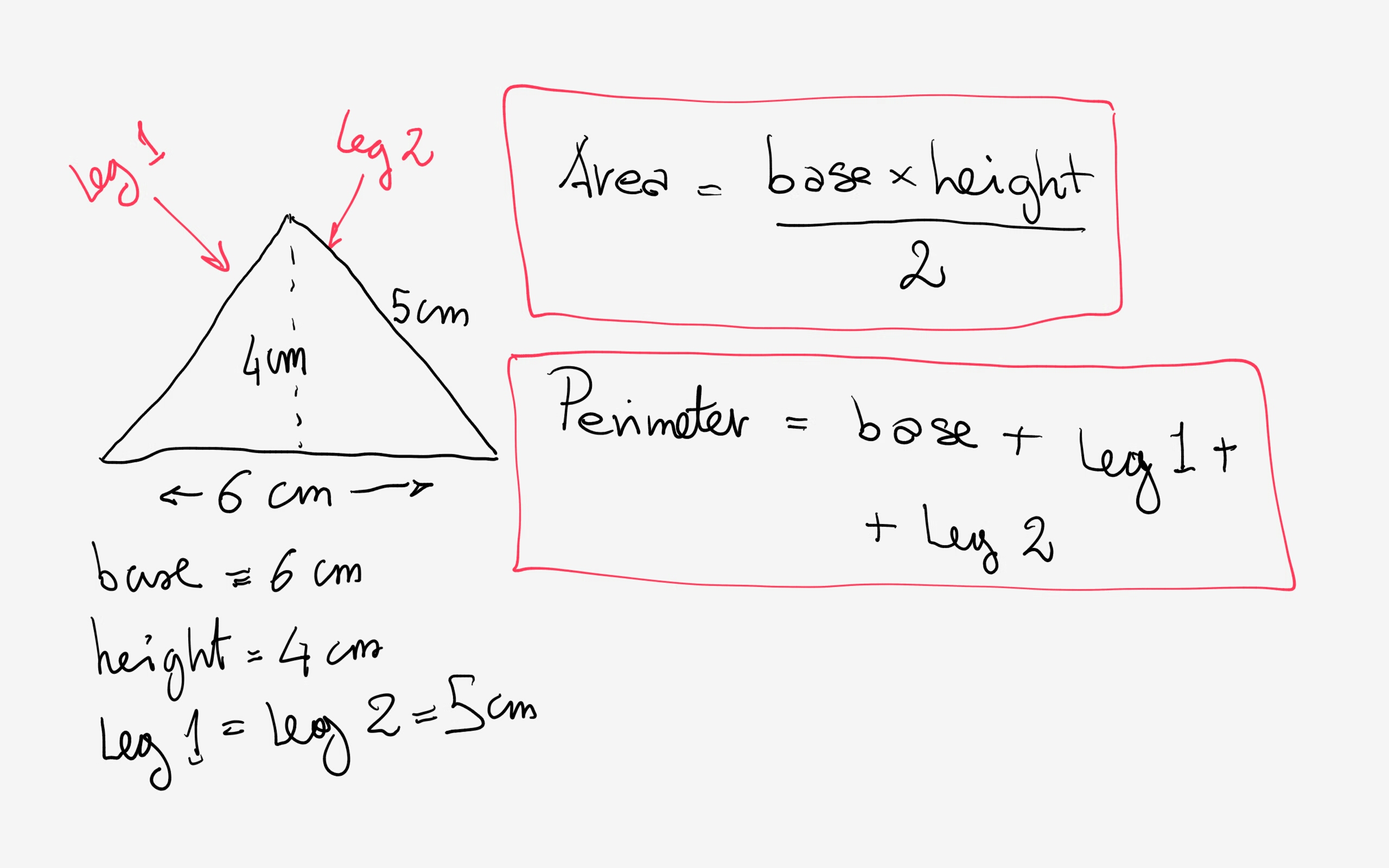 base of isosceles triangle formula