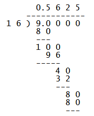 What is 9/16 as a decimal? | Socratic