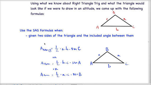 A Triangle Has Sides A B And C If The Angle Between Sides A And B Is 1567