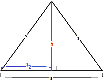 Area of equilateral triangle