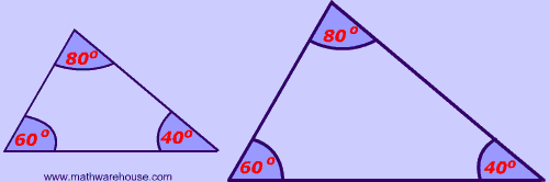 http://www.mathwarehouse.com/geometry/similar/triangles/sides-and-angles-of-similar-triangles.php