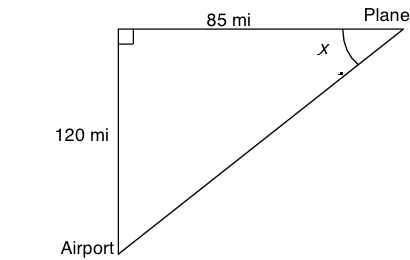 SOLUTION: The bearing from A to C is S 52°E. the bearing from A to B is N  84°E. the bearing from B to C is S 38° W. A plane flying