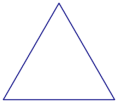What does an equilateral triangle look like?