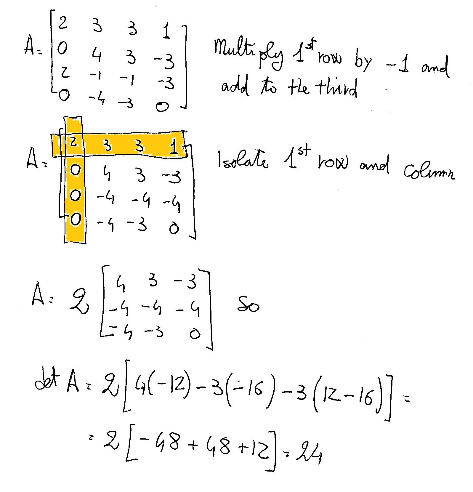 Matrices And Determinants Formula Sheet And Summary Docx Matrices And ...
