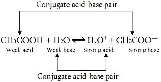 What is a conjugate acid and base pair? + Example