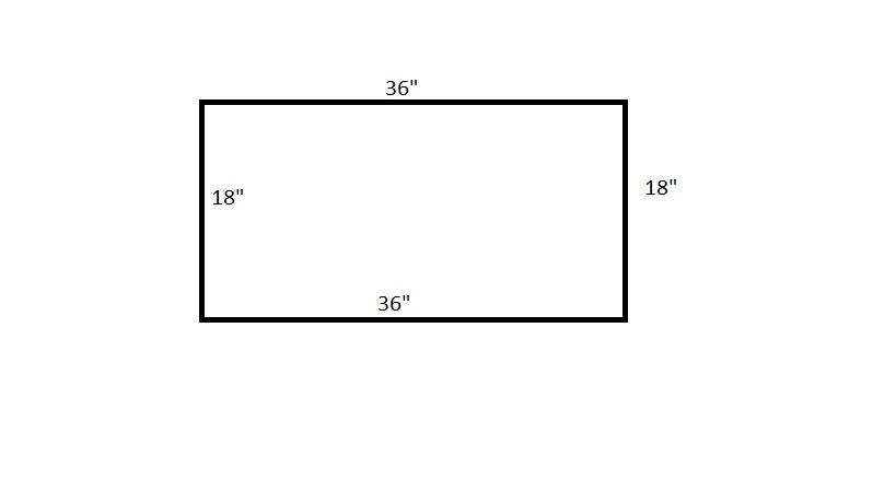 The perimeter (distance around) of a rectangle is 108 inches. It is A Rectangle Is Twice As Long As It Is Wide