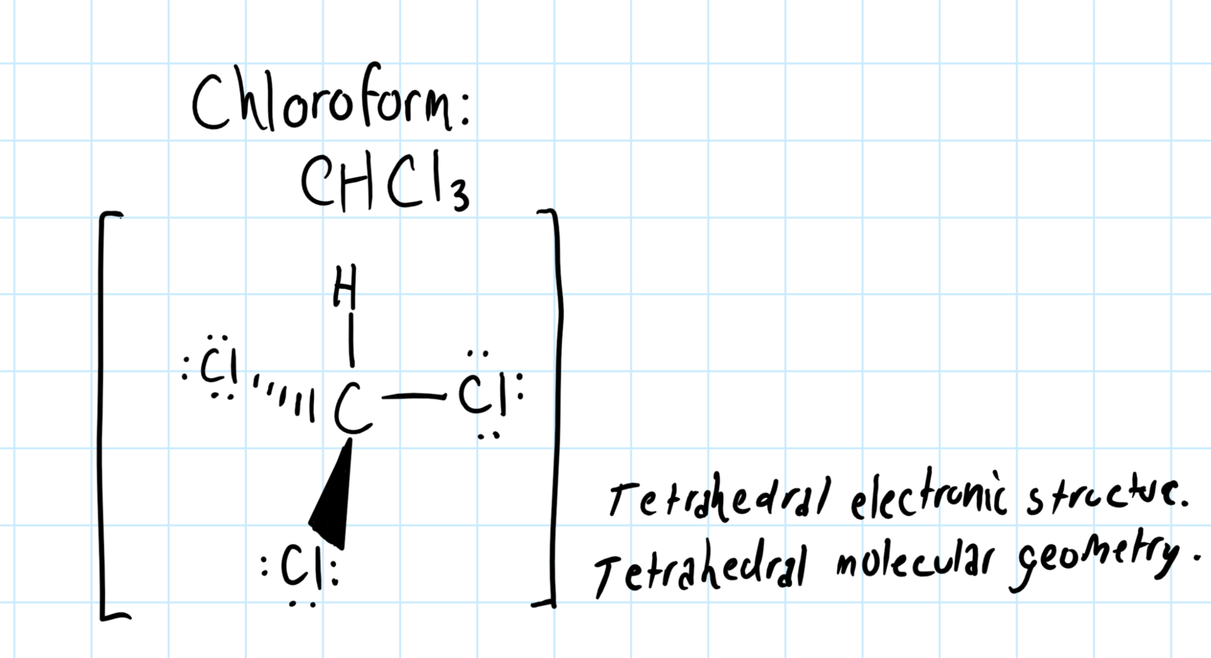 How would you draw the chloroform molecule (CHCl_3)? Socratic