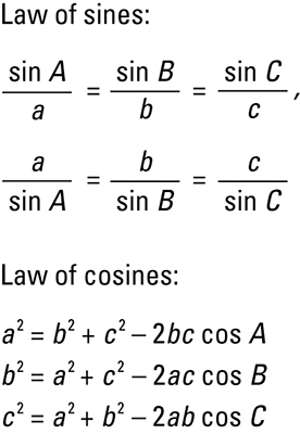 http://www.dummies.com/education/math/trigonometry/laws-of-sines-and-cosines/