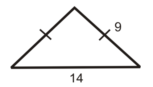 sides of an isosceles triangle