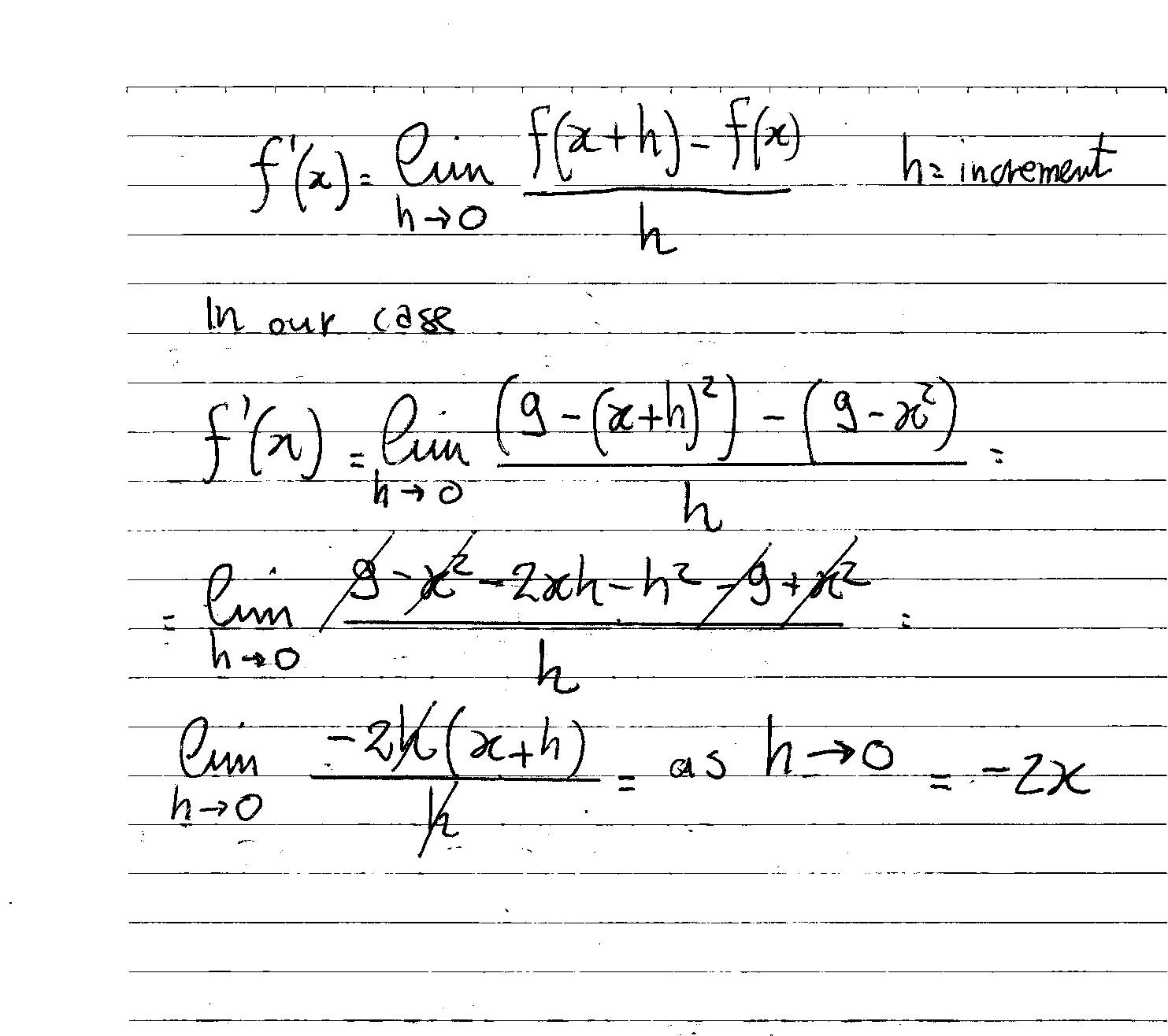 Using The Limit Definition How Do You Find The Derivative Of F X 9 X