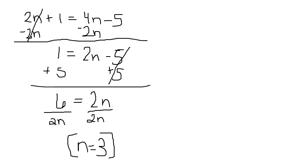 Answer is n=3