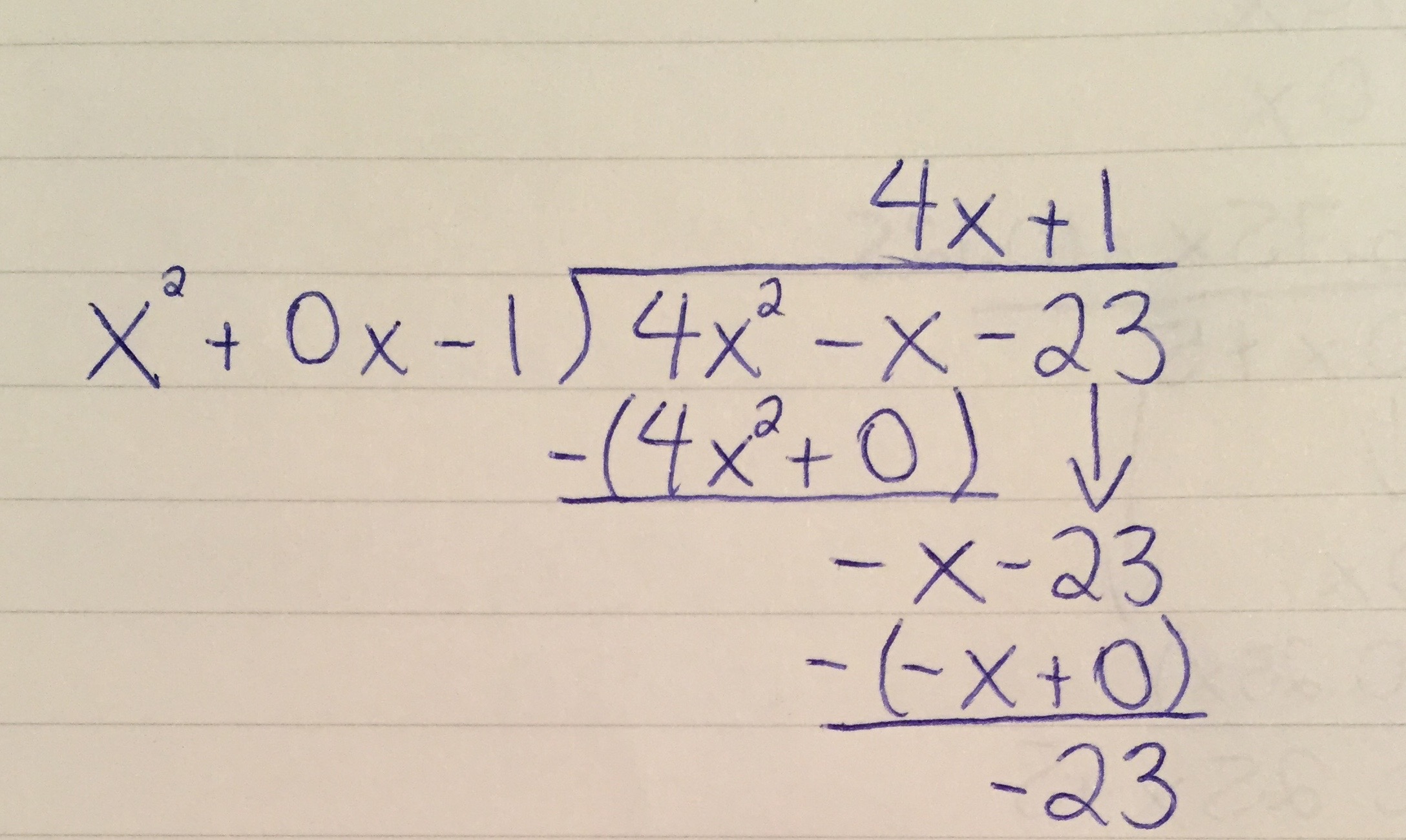 How do you use polynomial long division to divide (2222x^22-x-222)div(x