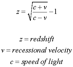 redshift equation z