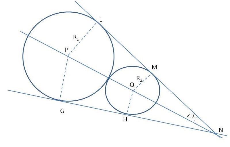 Two Circles Are Externally Tangent Common Tangents To The Circles Form
