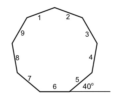 18 sided polygon exterior angle