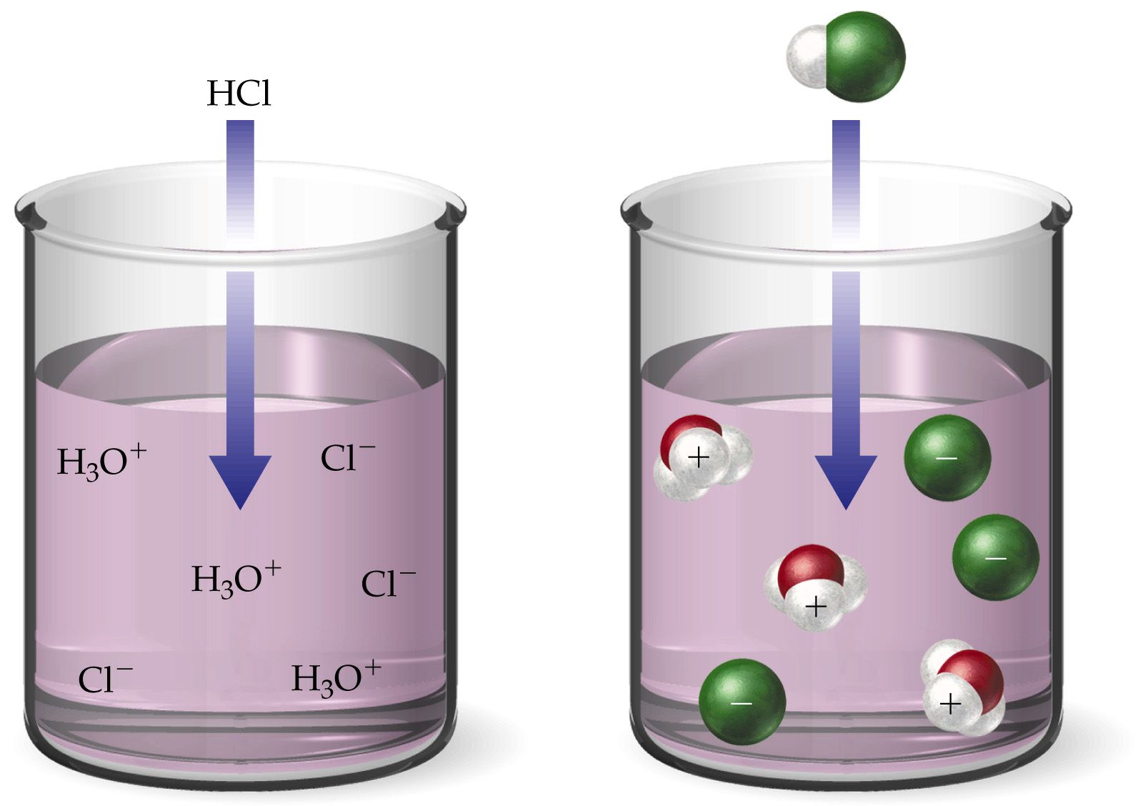 what-is-the-chemical-equation-for-hcl-dissolving-into-water-and