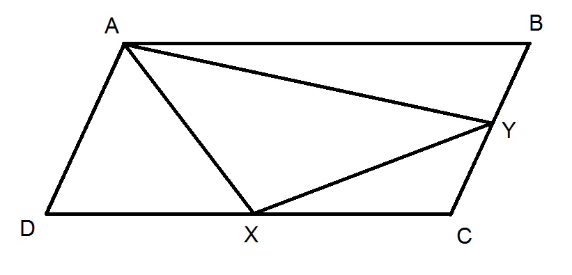 Abcd Is A Parallelogram X And Y Are The Mid Points Of The Sides Cd And