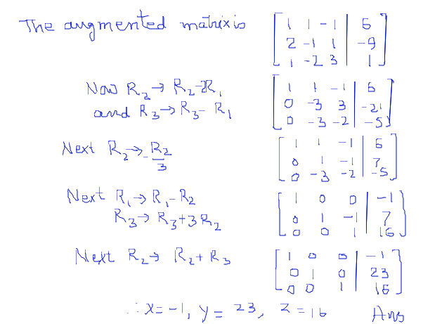 How Do You Solve X Y Z 6 2x Y Z 9 And X 2y 3z 1 Using Matrices Socratic