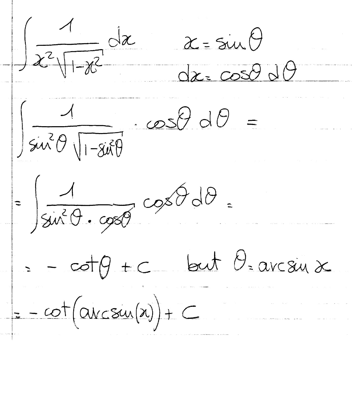 How do you integrate 1/((x^2) (sqrt (1x^2))? Socratic
