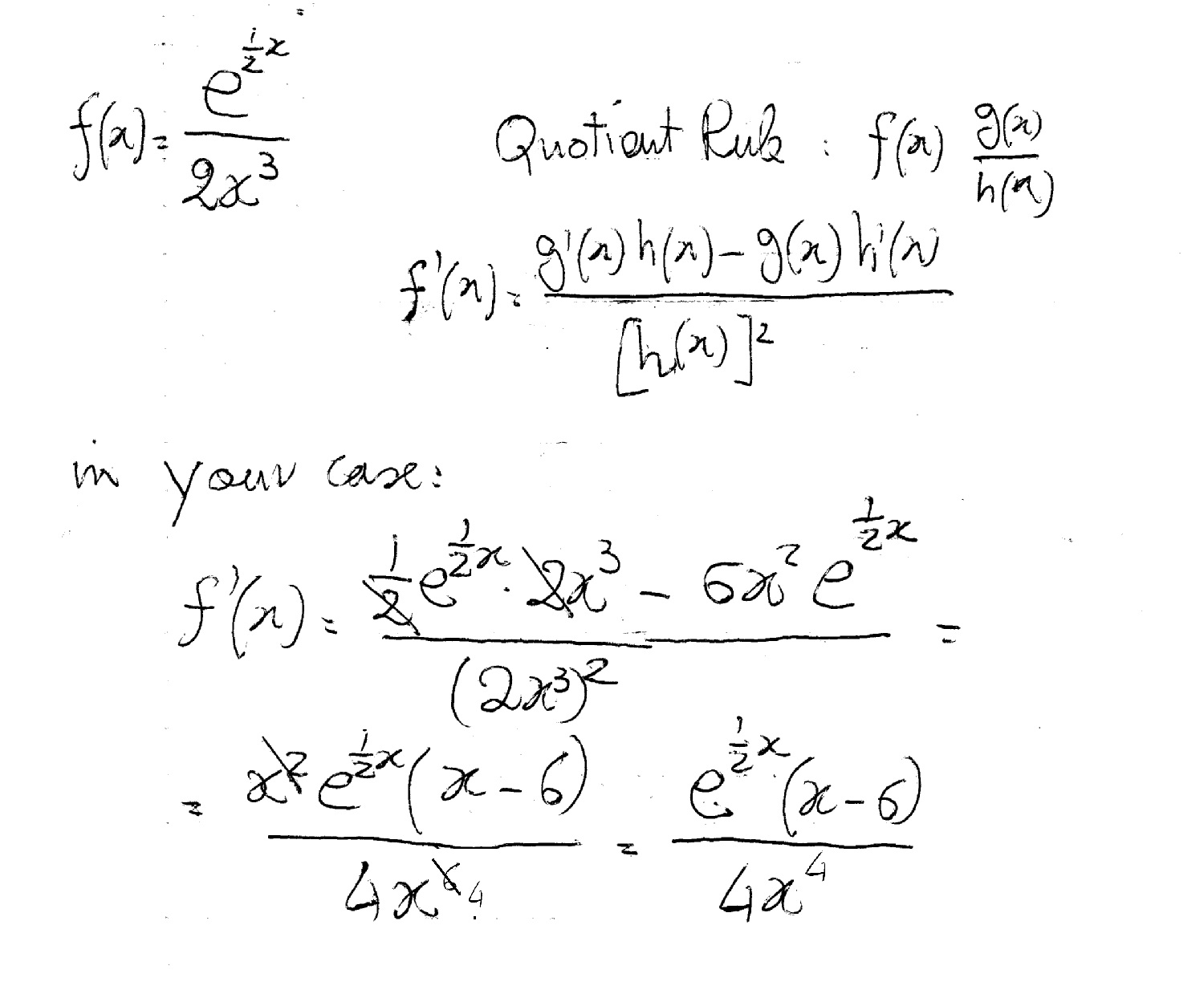 How Do You Find Dy Dx Using The Quotient Rule For E 1 2x 2x 3 Socratic