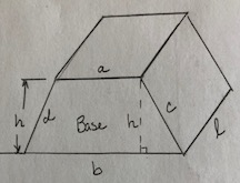 formula for volume of a trapezoidal prism