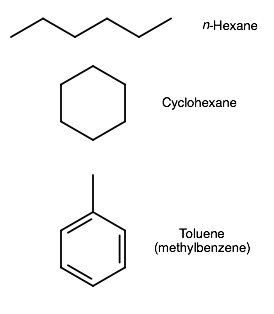 structural formula toluene