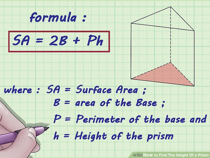 formula for surface area for triangular prism