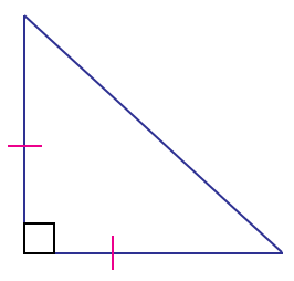 isosceles right triangle area