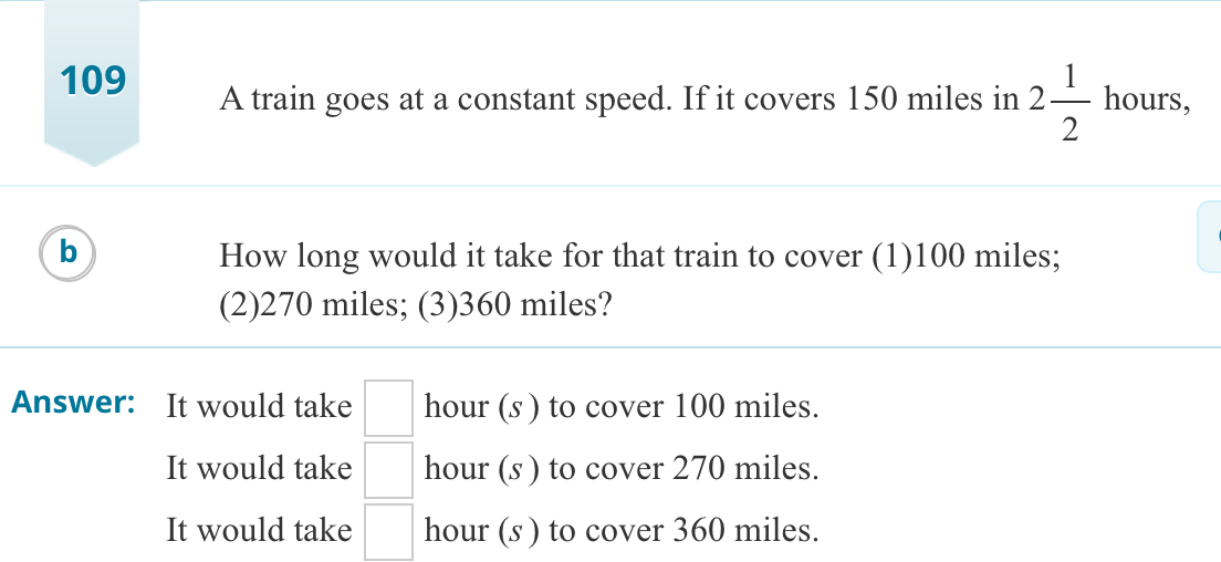 So um, 150 divided by 2 1/2 is 60mph So can someone else please help me